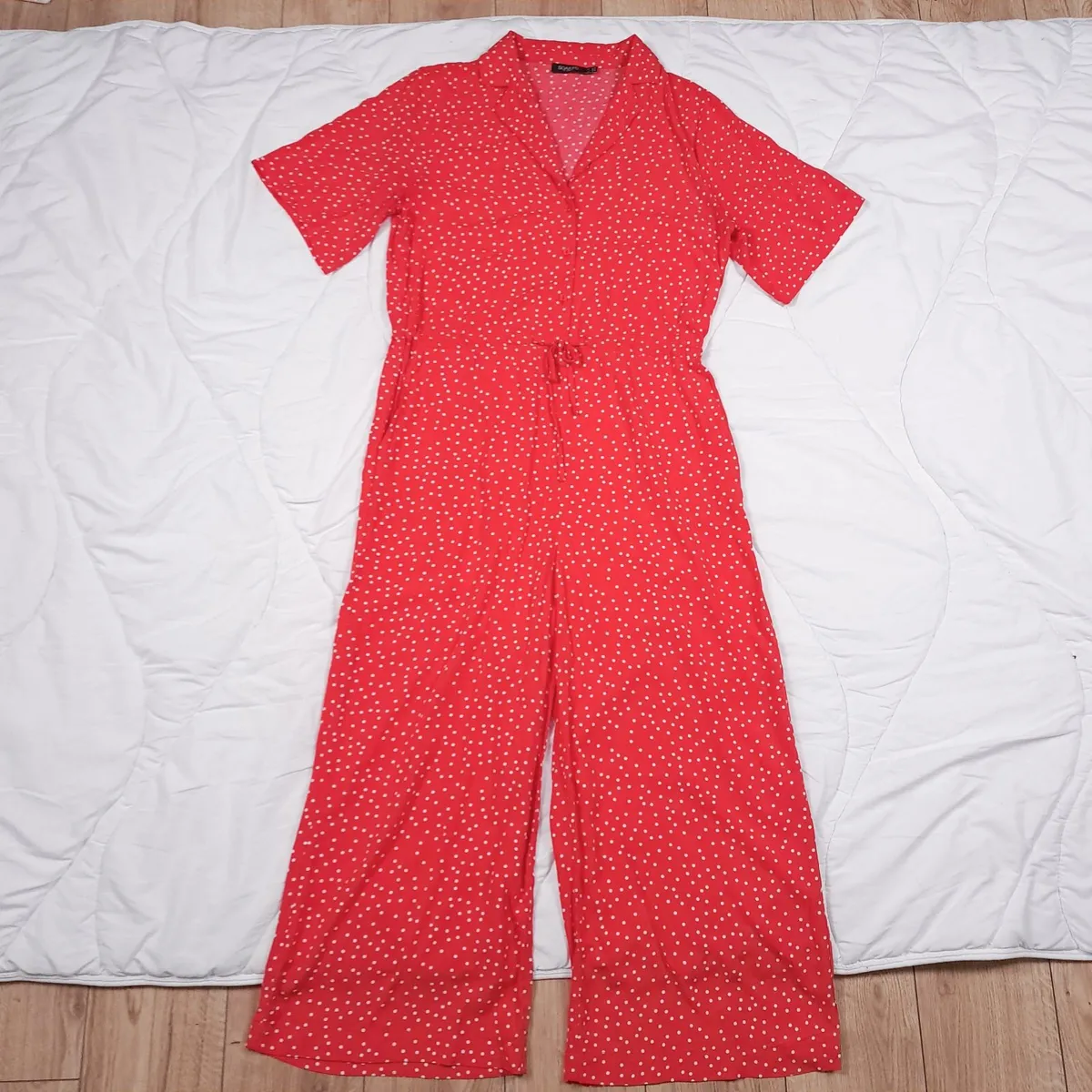 Soaked Red White Polka Dot Jumpsuit 10UK/38EU - Image 3