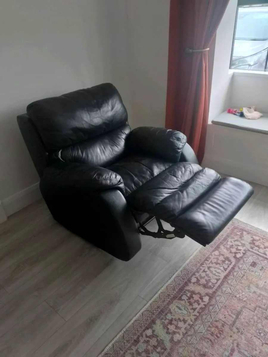 FREE Real Leather couch and recliner armchair - Image 4