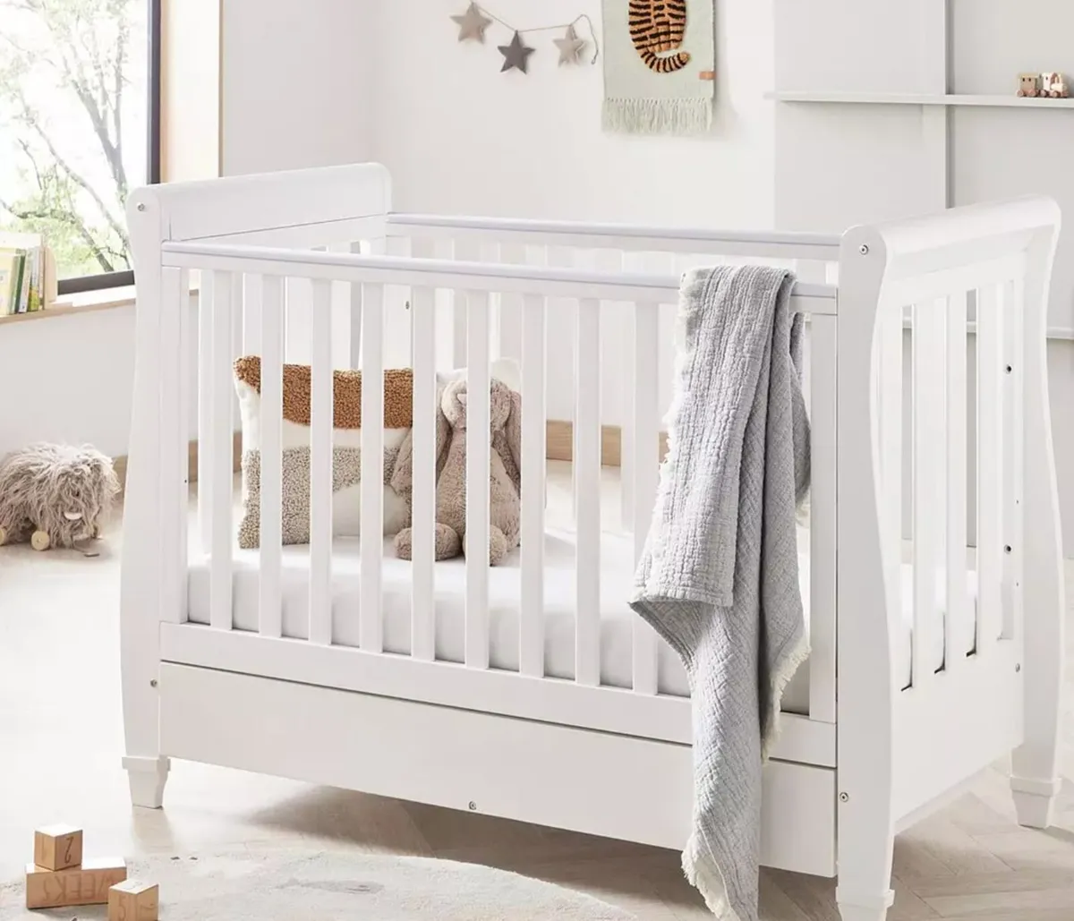 Babymore Eva Sleigh Cot Bed - Image 1