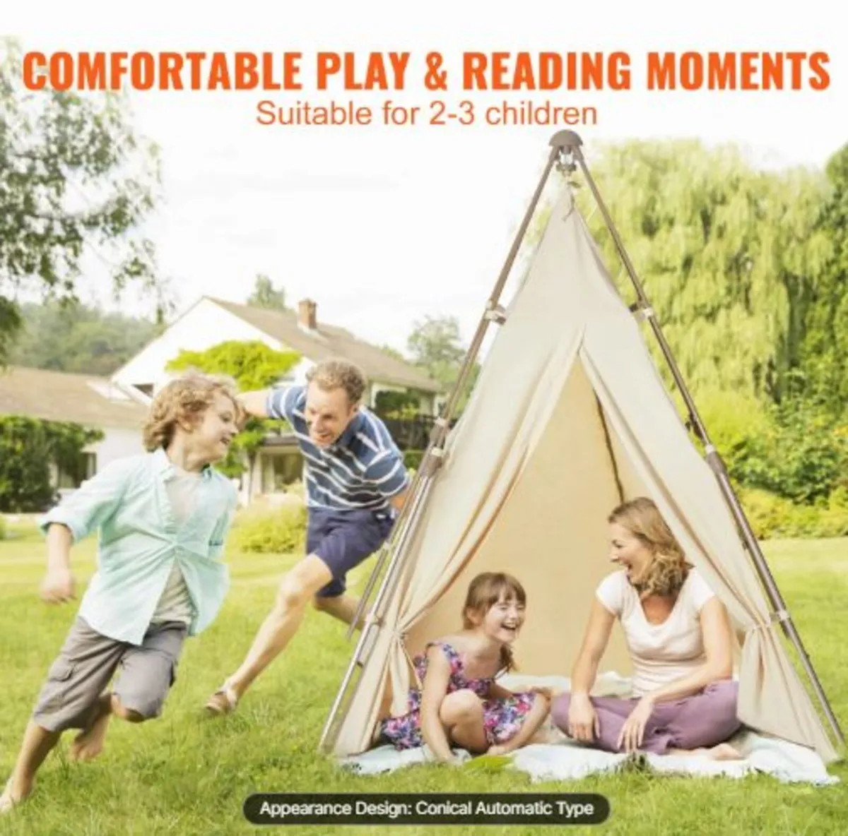Kids Play Tent, Teepee Tent for Kids 1-5 Years - Image 4