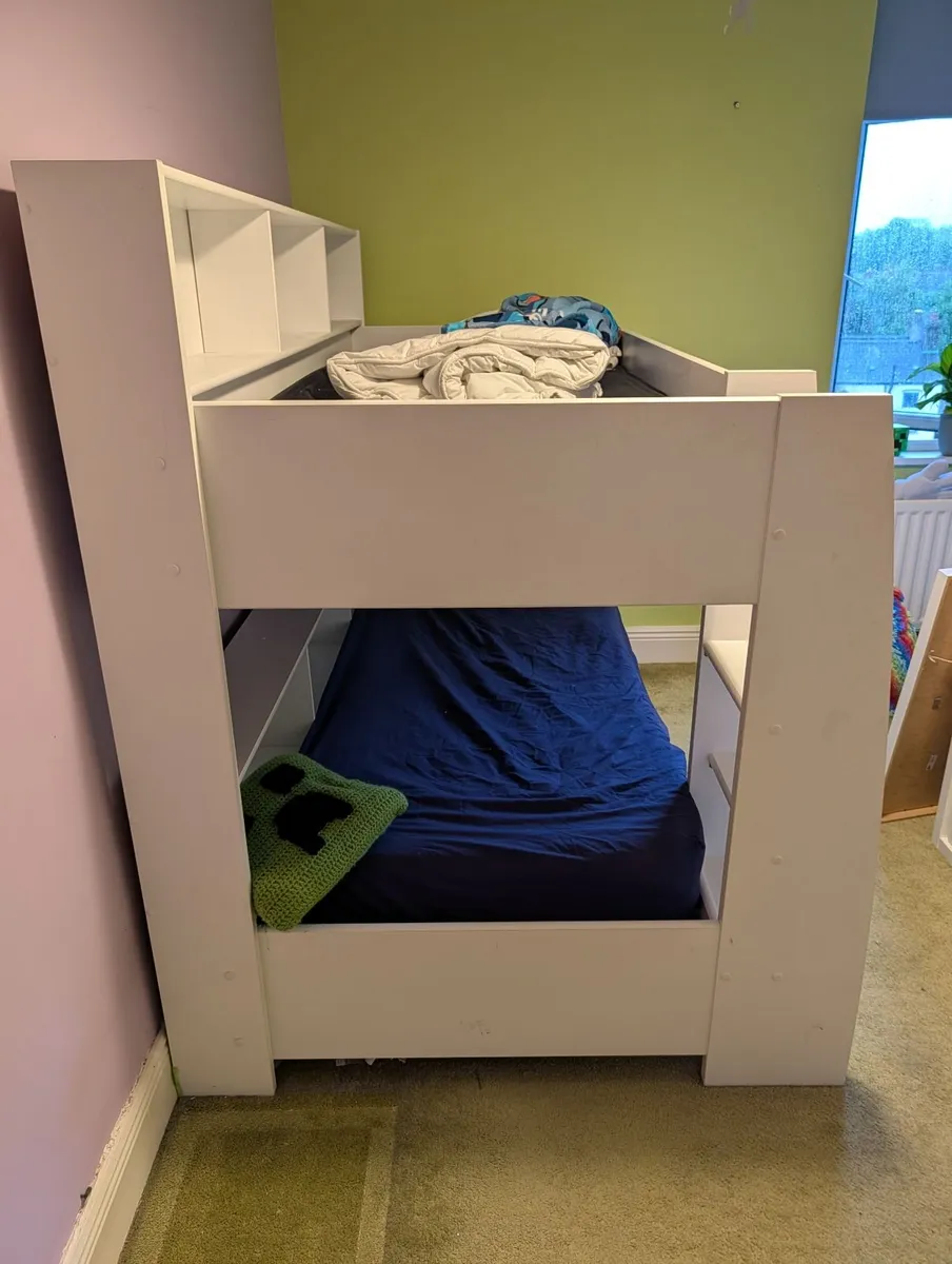 Tam Tam Kids' Bunk Bed (White) – Great Condition - Image 2