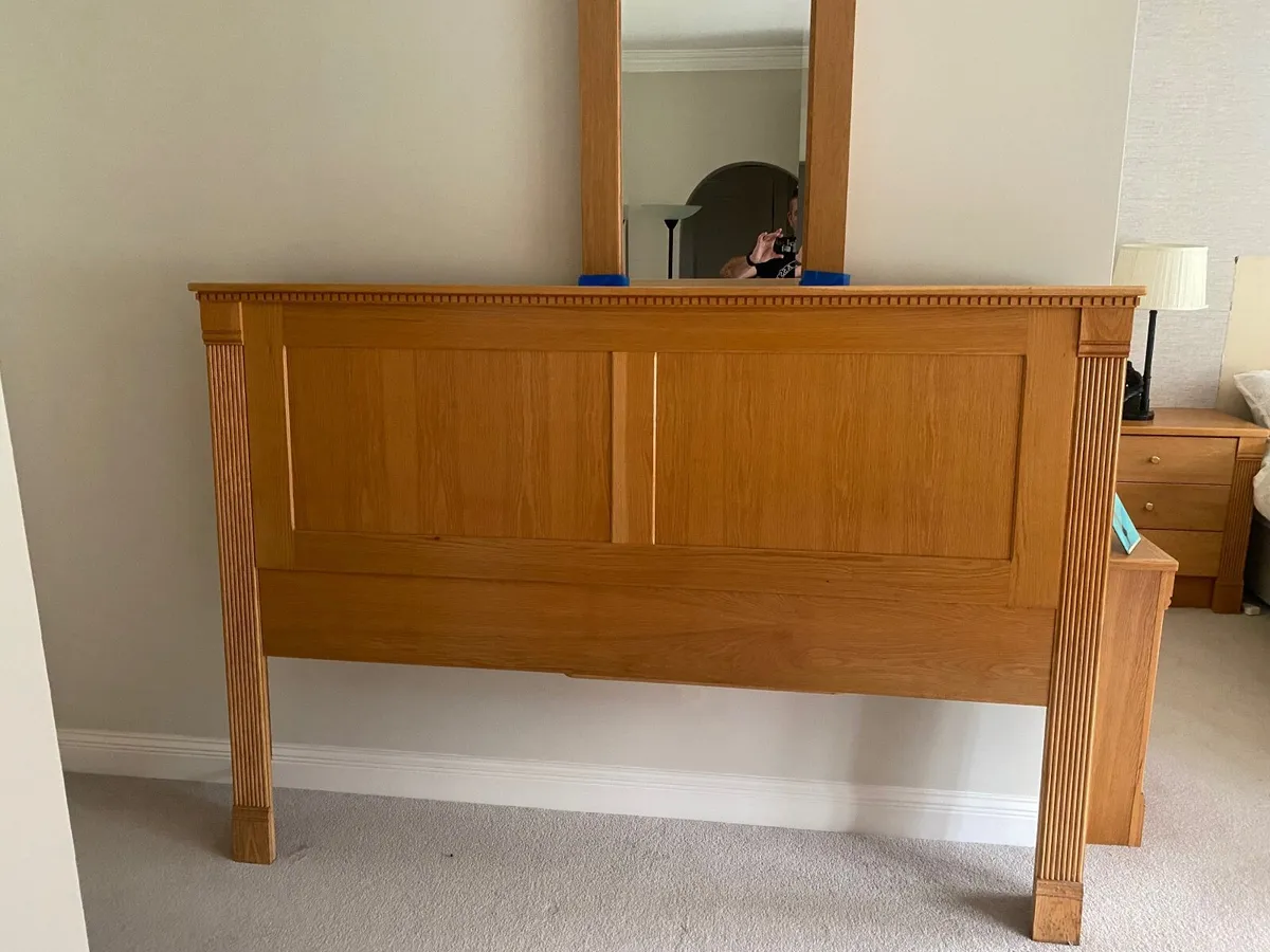 6 foot bed Oak Headboard