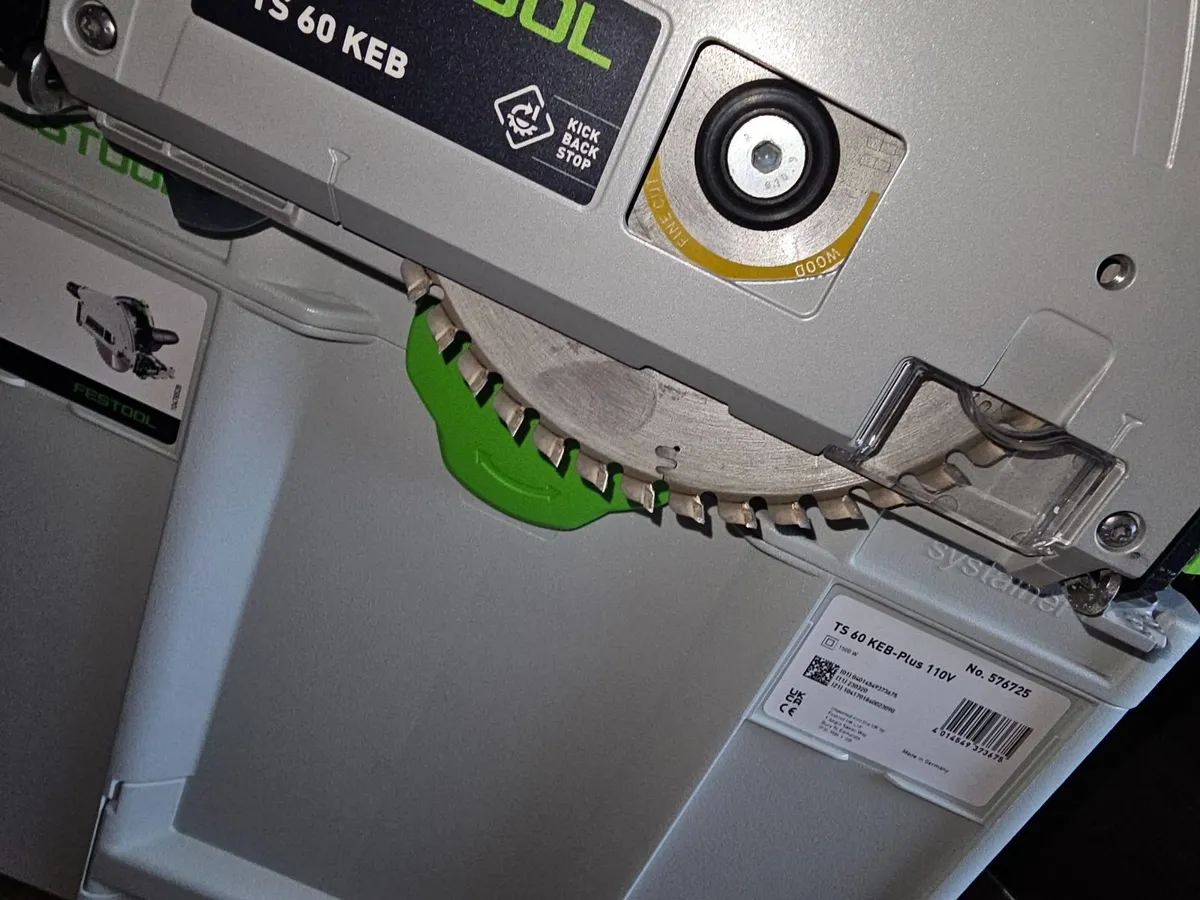 Festool TS 60KEB Tracksaw 110v & 2×1400mm Tracks - Image 2