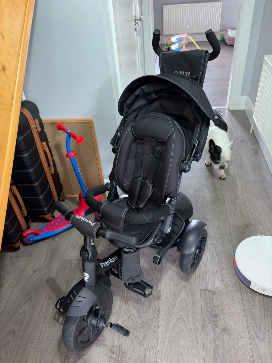 QPlay Premium 6-in-1 Trike Black - Image 1