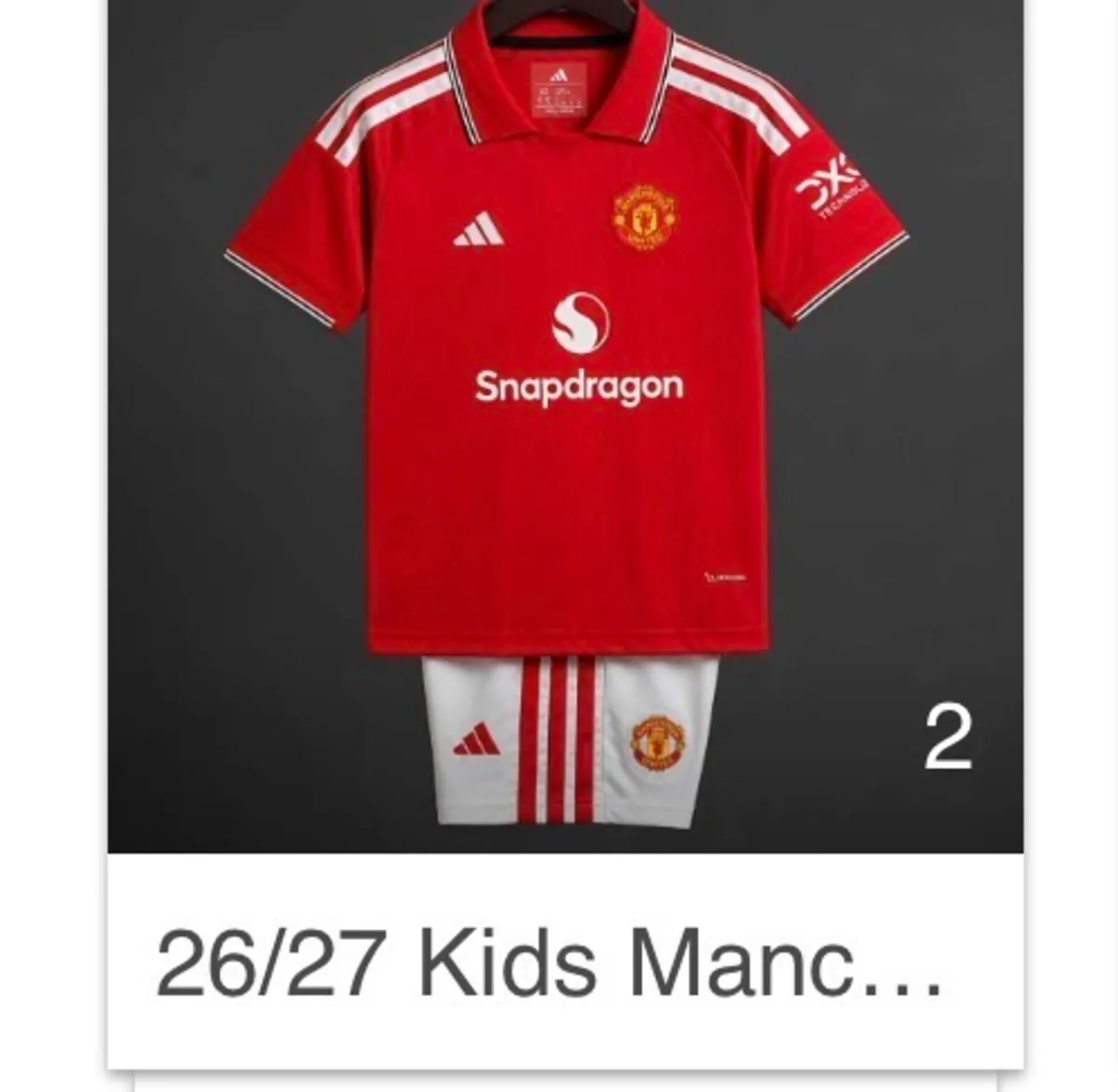 Liverpool and Manchester United kids jerseys - Image 1