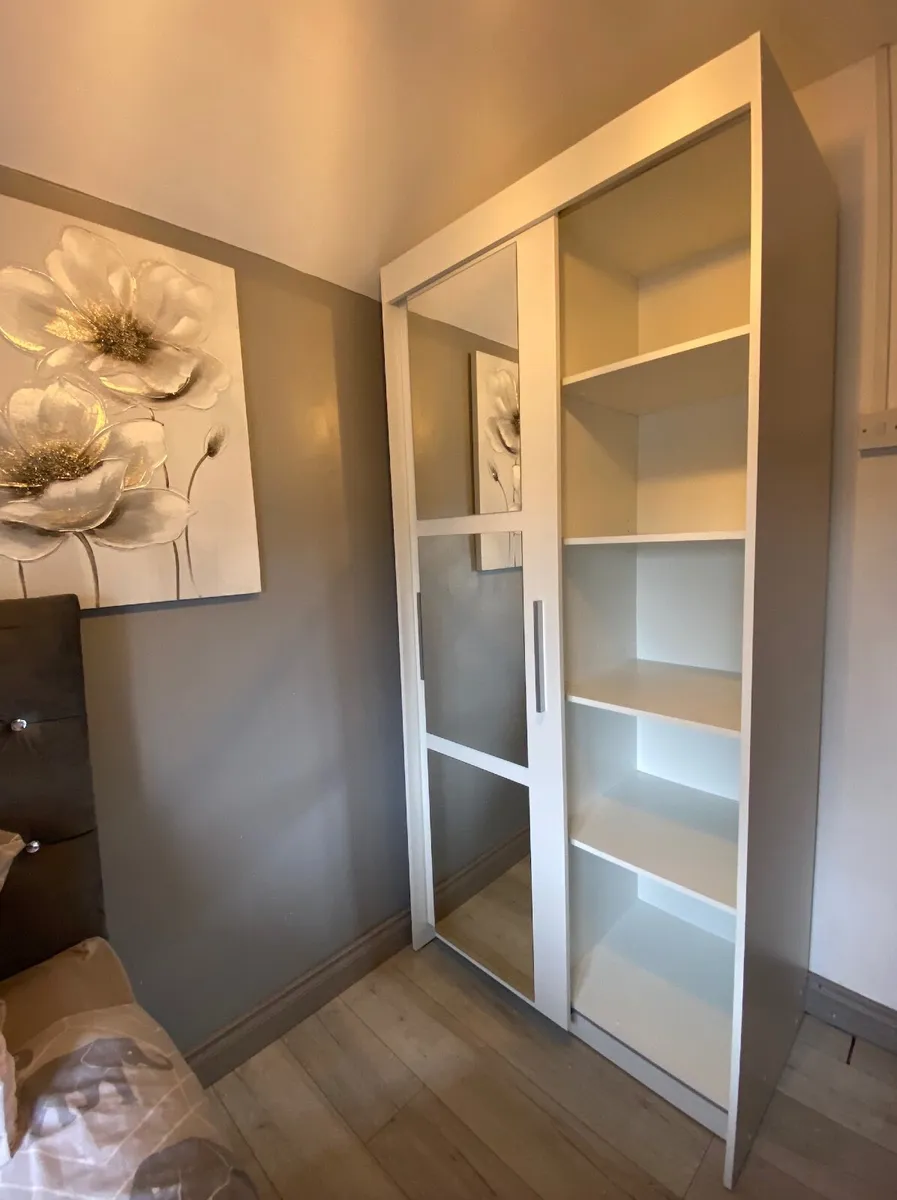 Wardrobe KARO 100cm White *FREE DELIVERY - Image 2
