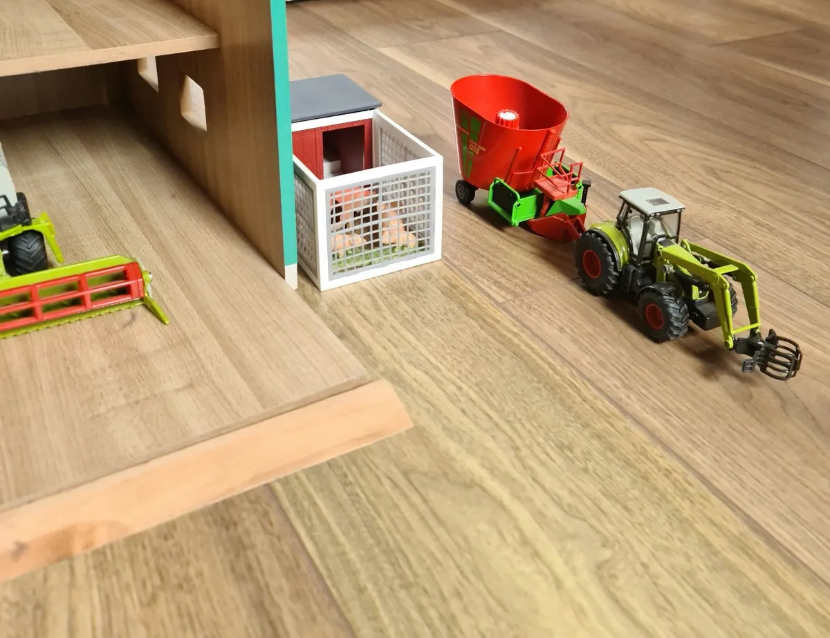 Farm Set, Tractors, Attachments, Animals, Sheds, - Image 2