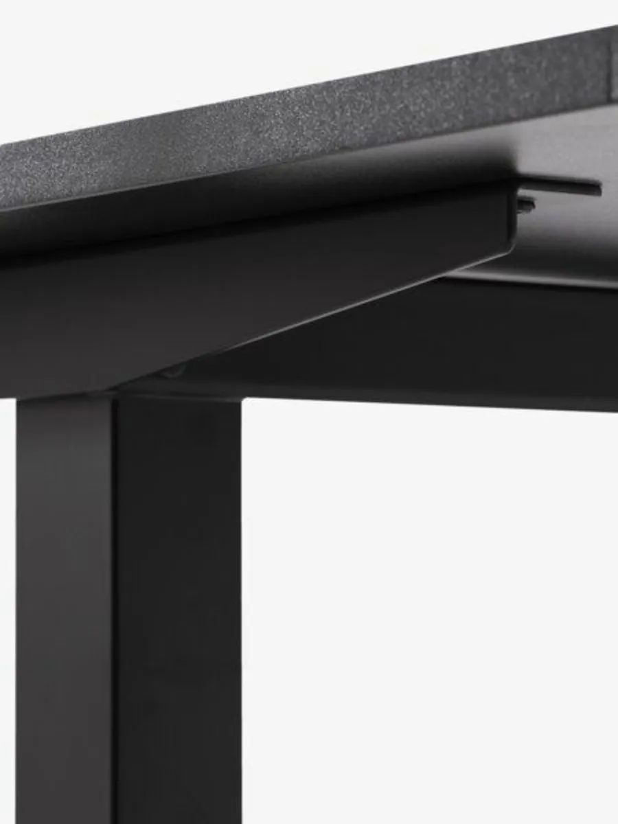 Large Solid Black Desk (160x80cm) - Image 2