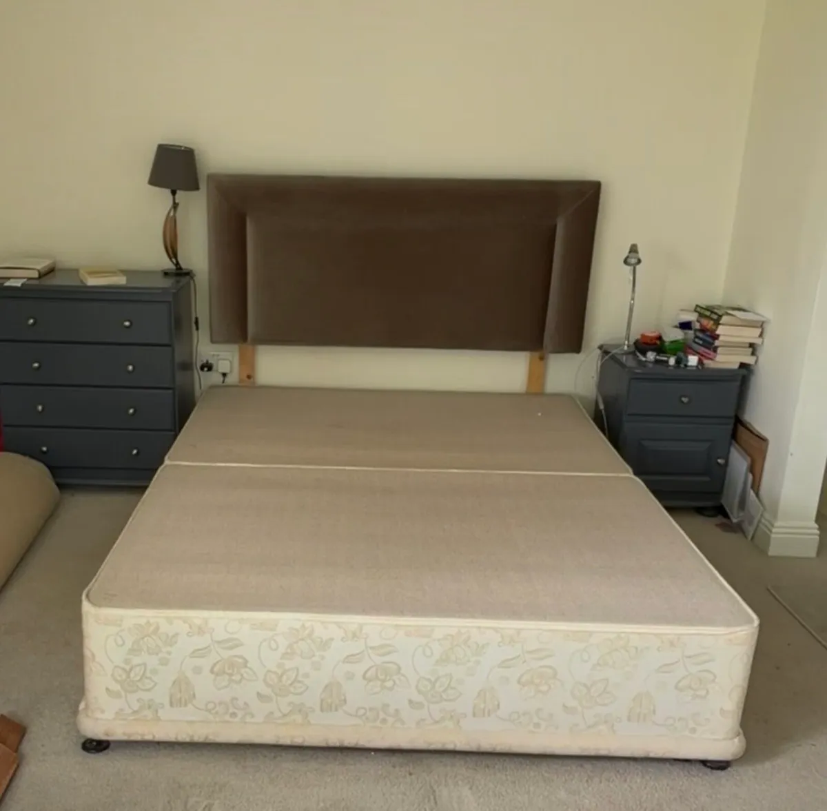 King Size 5ft Bed with Premium Fabric Headboard - Image 1