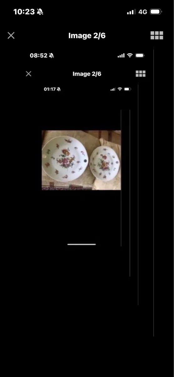 Antique Hand Painted Meissen Plate Set - Image 2