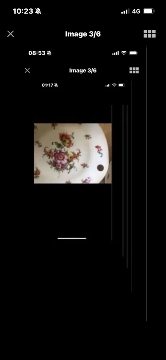 Antique Hand Painted Meissen Plate Set - Image 3