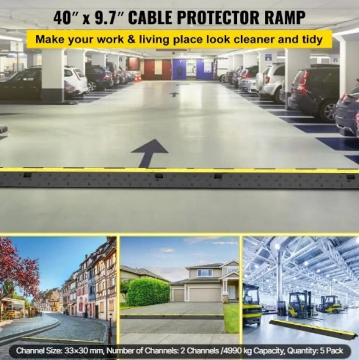 Cable Protector Ramp 101x24.5x5 cm - Image 3