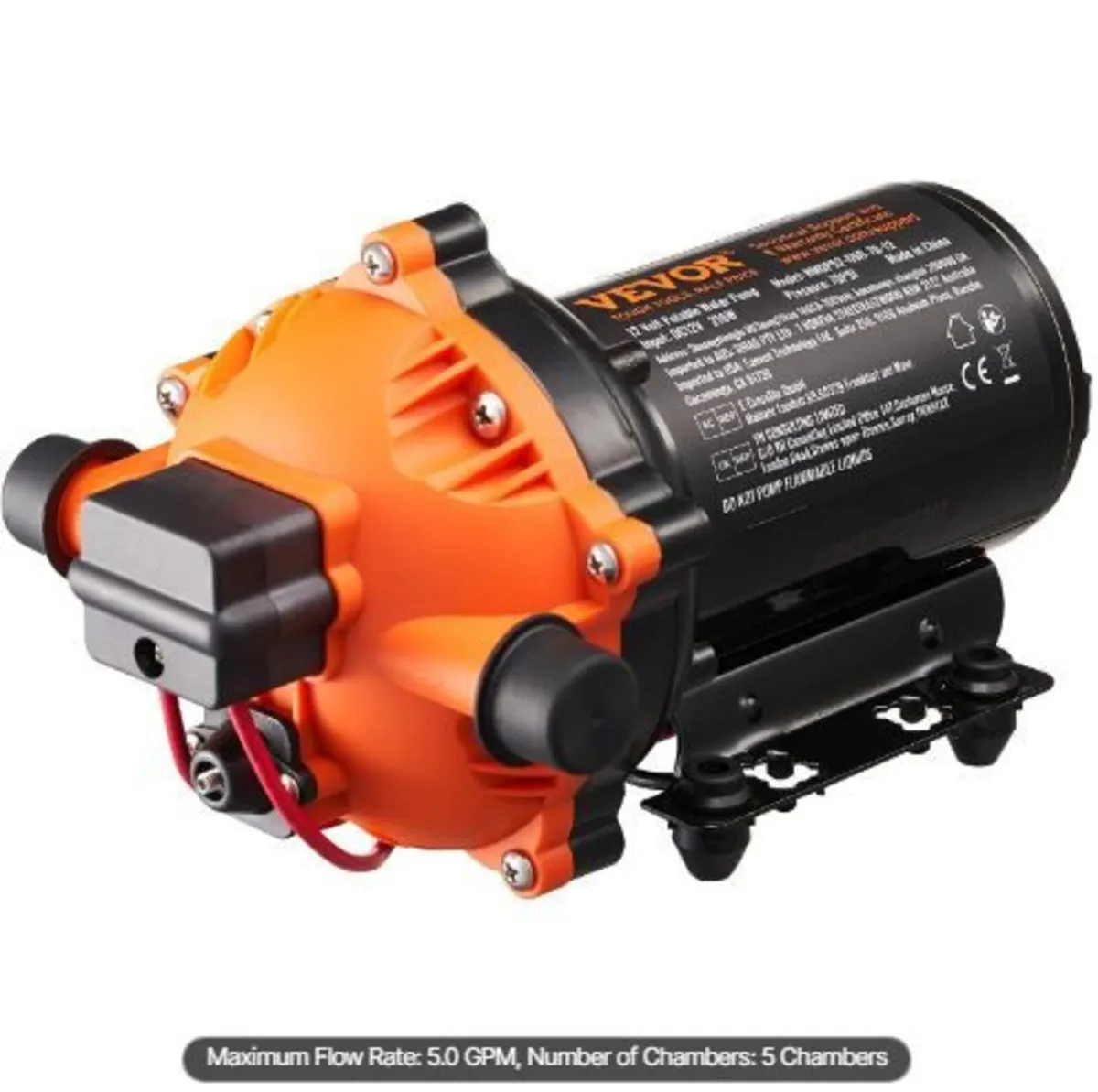 12V Diaphragm Pump, 5 GPM - Image 3