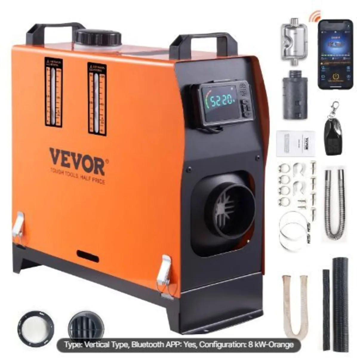 Diesel Air Heater All-in-one 12V 5-8KW Bluetooth - Image 1