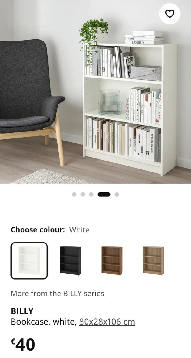 White Billy Bookcase - Image 3