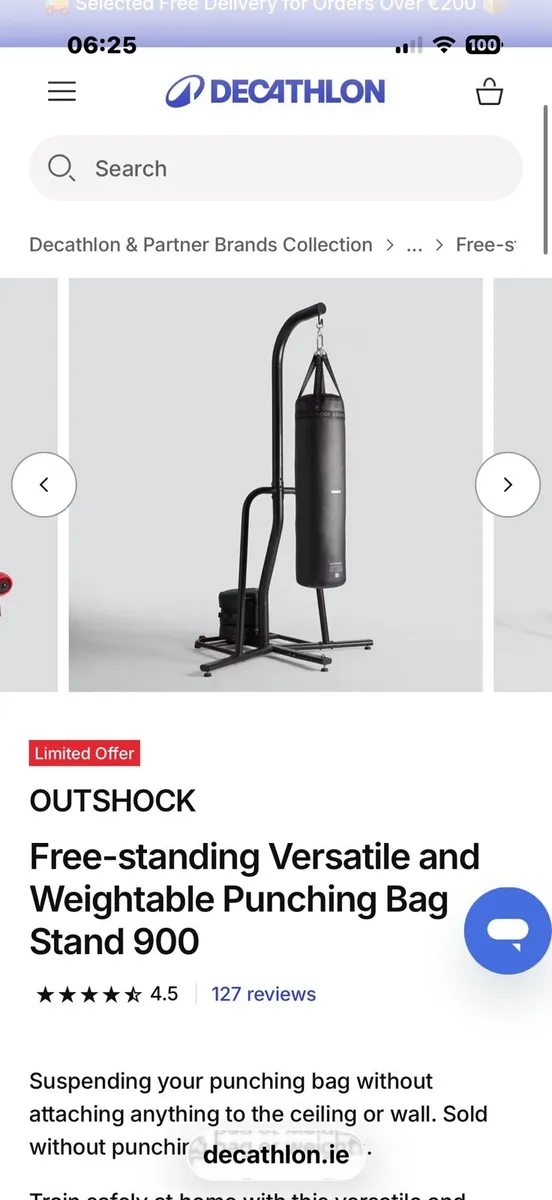 OUTSHOCK 20kg Punchbag & Stand - Image 1