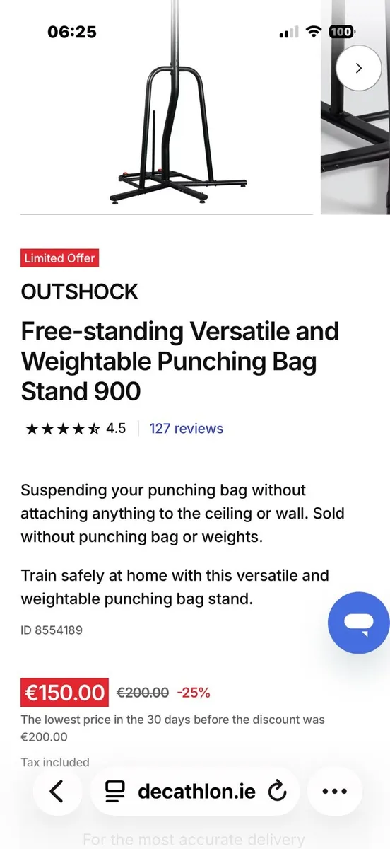 OUTSHOCK 20kg Punchbag & Stand - Image 4