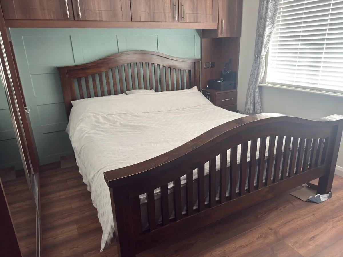 Solid Walnut SuperKing Size Bed Frame – Heavy Duty - Image 1
