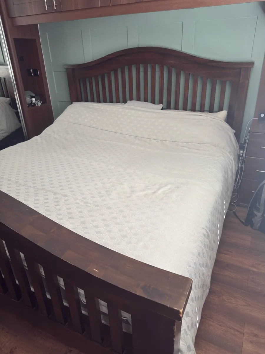 Solid Walnut SuperKing Size Bed Frame – Heavy Duty - Image 2