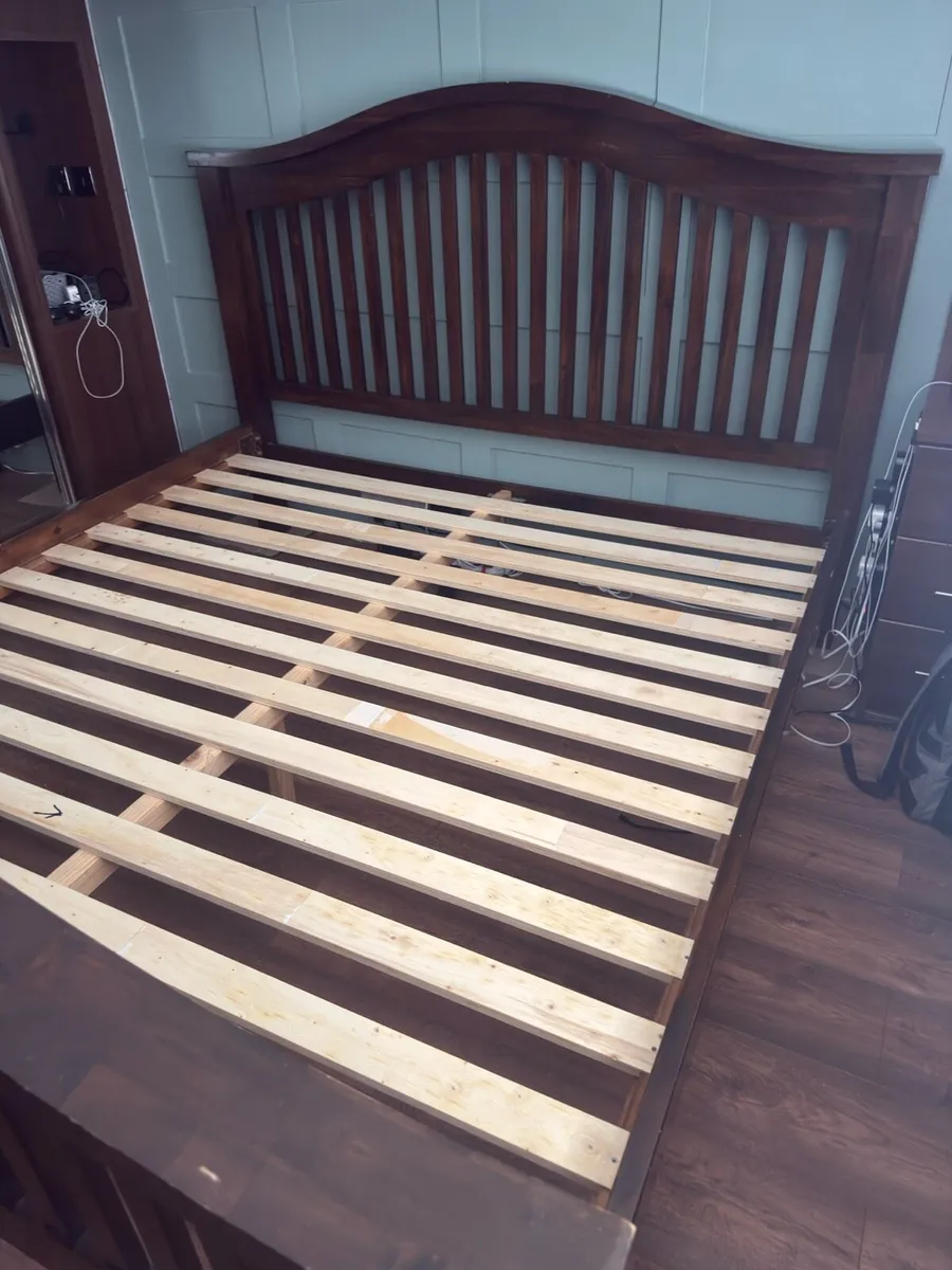 Solid Walnut SuperKing Size Bed Frame – Heavy Duty - Image 3