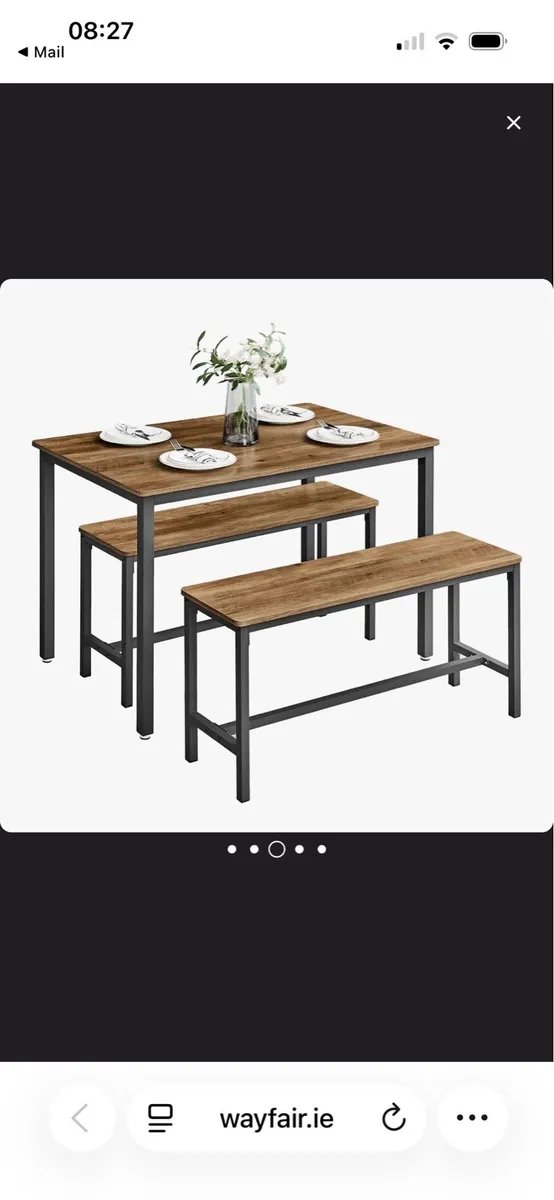 Dining Table and Benches - Image 2