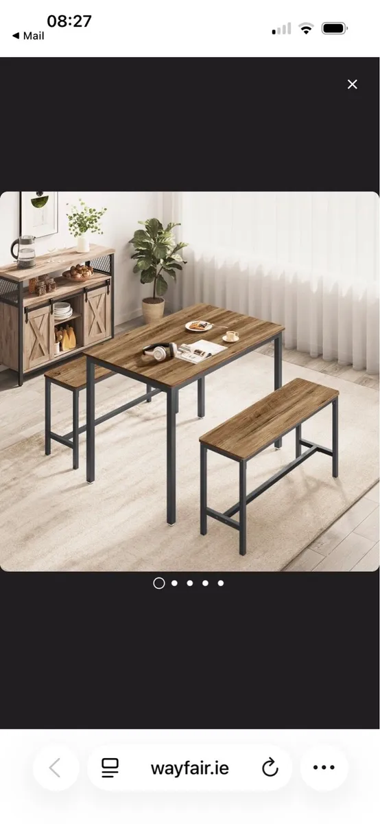 Dining Table and Benches - Image 3