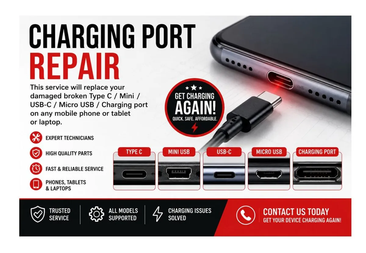 Charging Port USB Connector Repair Service - Image 1