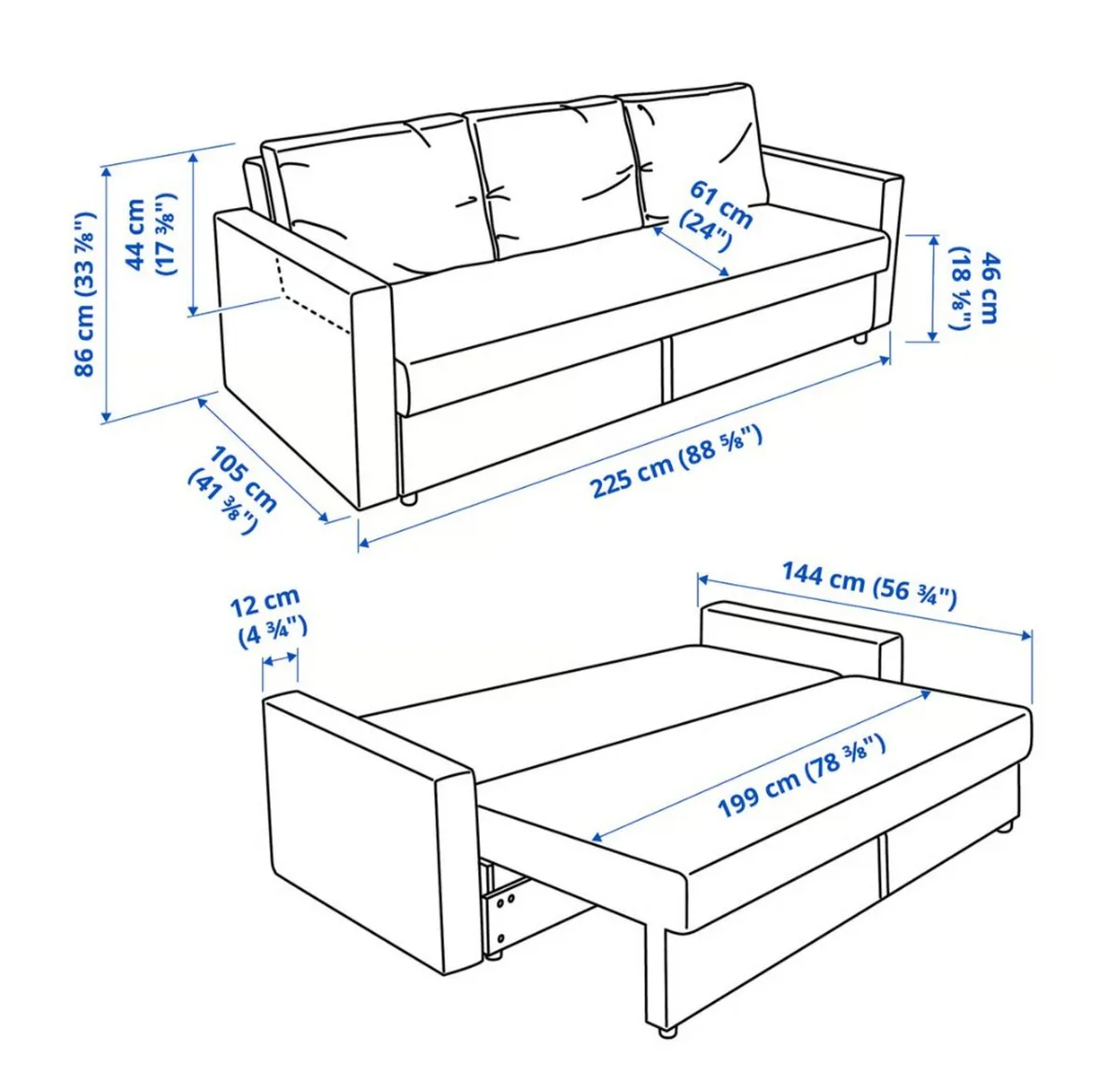 IKEA Sofa Bed - Image 4