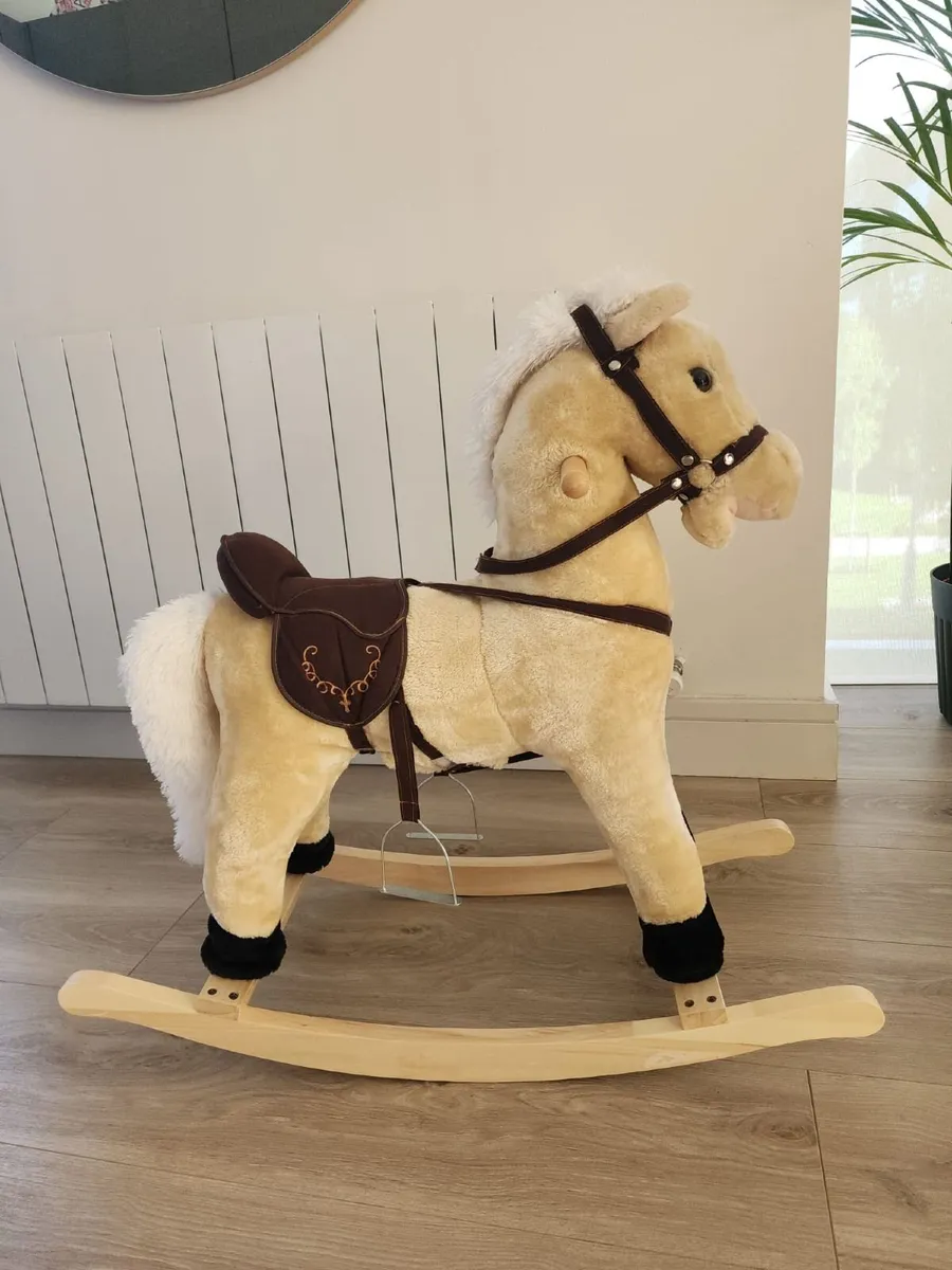 Free - Beige Wooden Rocking Horse