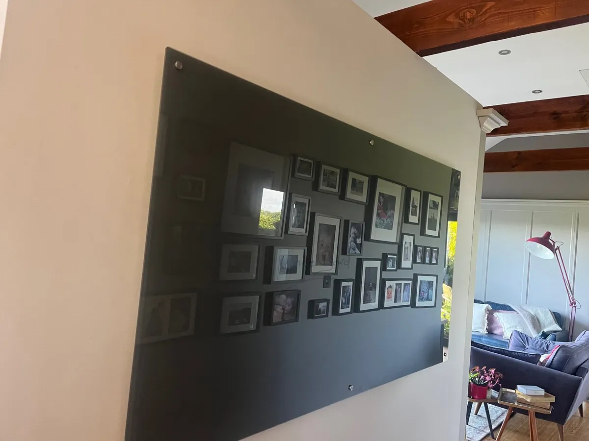 Large Premium Black Glass Whiteboard 180cm x 102cm - Image 2