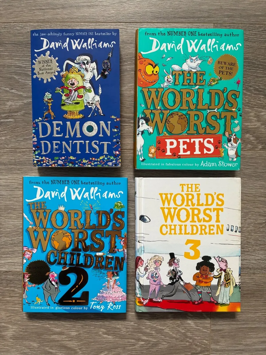 4 children's fiction books by author David Walliam