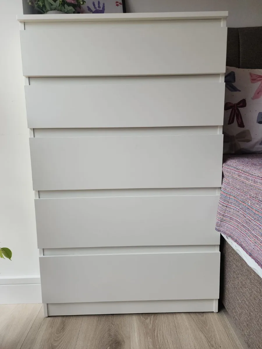 IKEA Chest of 5 drawers, white, 70x40x112cm
