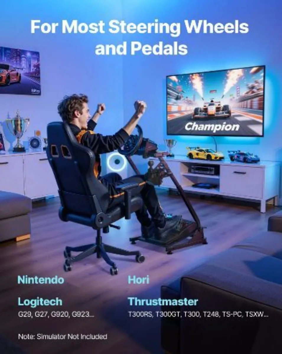 Racing Wheel Stand, Adjustable & Foldable - Image 2