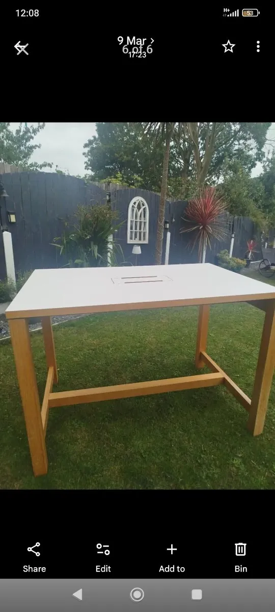 High table and 2 Stools - Image 1