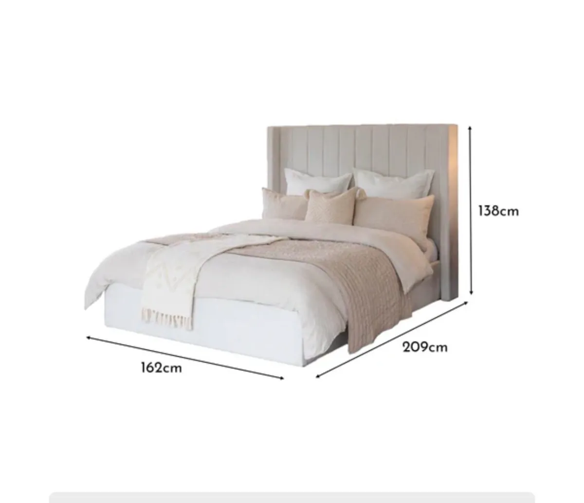 Double Ottoman Bed Grey - Image 2