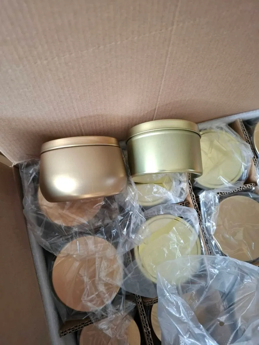 Candle Making Tins with Lids – 24 pieces - Image 1