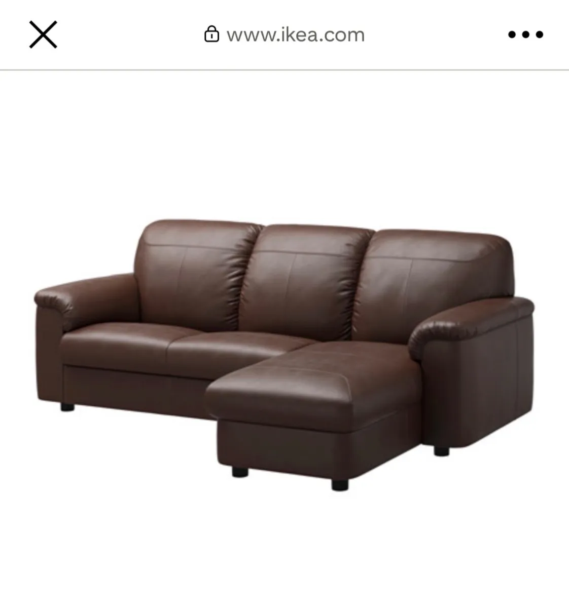 IKEA leather sofa L - Image 2