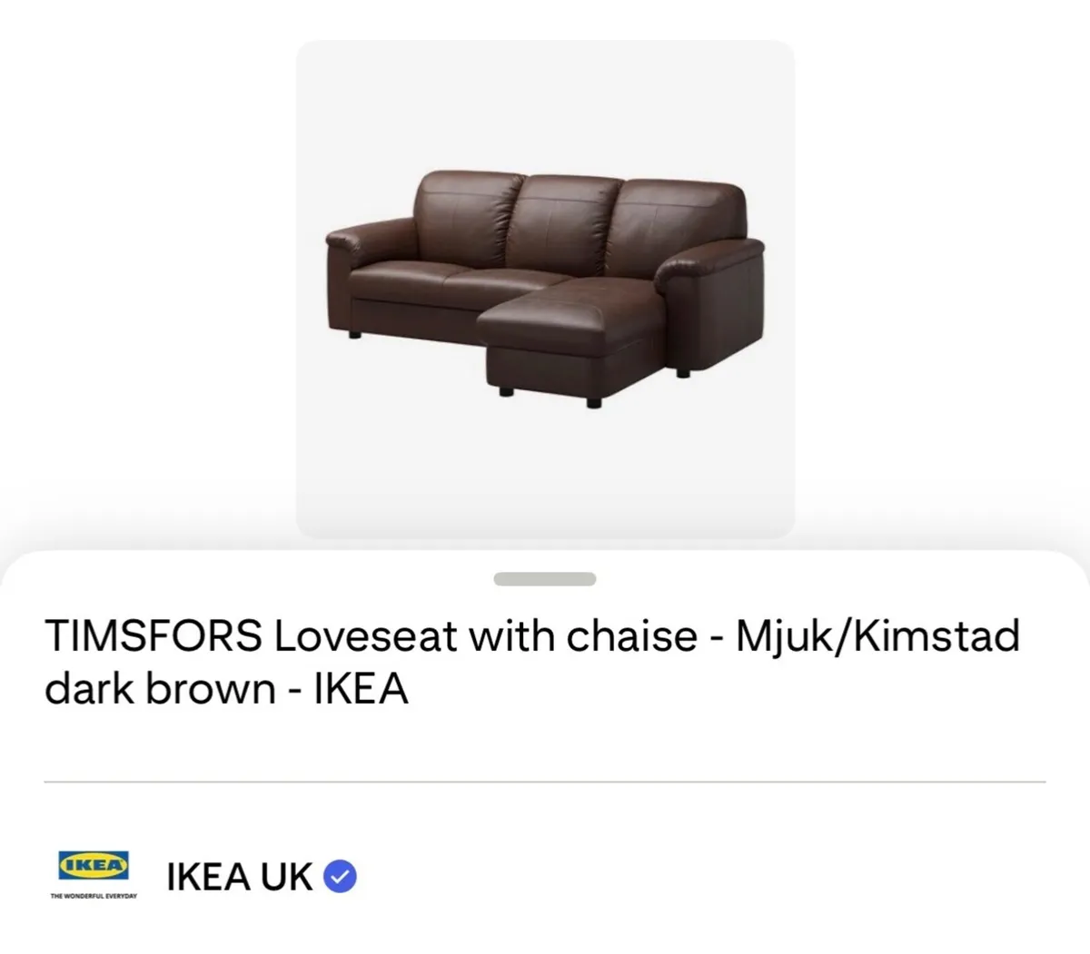 IKEA leather sofa L - Image 3