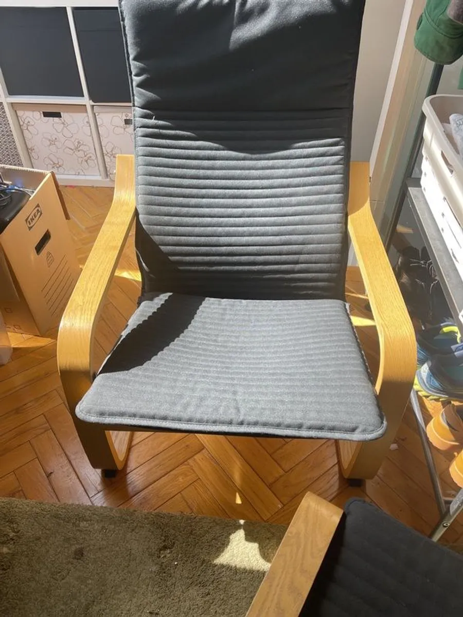 IKEA Poang Arm Chair and footstool - Image 3