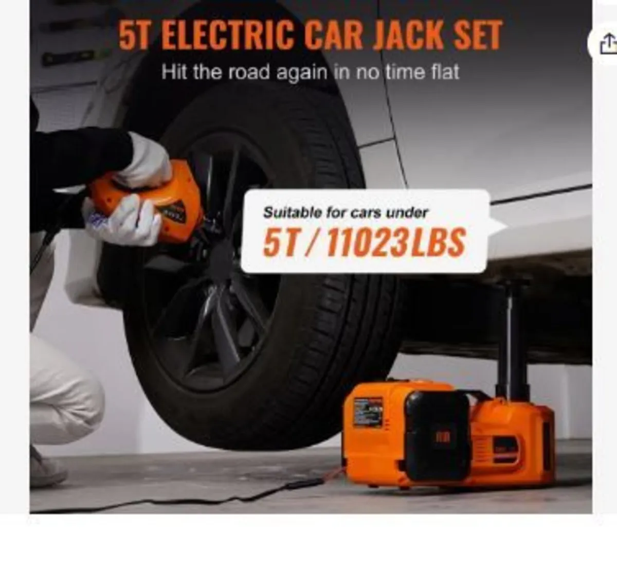 Electric Hydraulic Car Floor Jack 5 Ton - Image 3