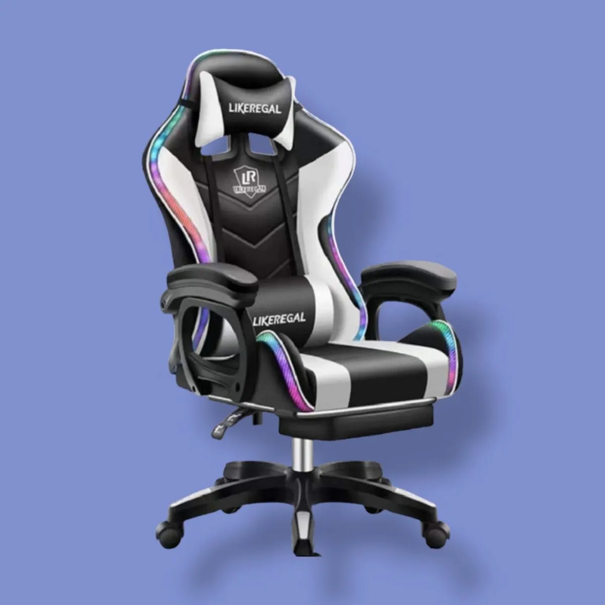 Gaming chair with Speakers and RGB LED Lights - Image 3