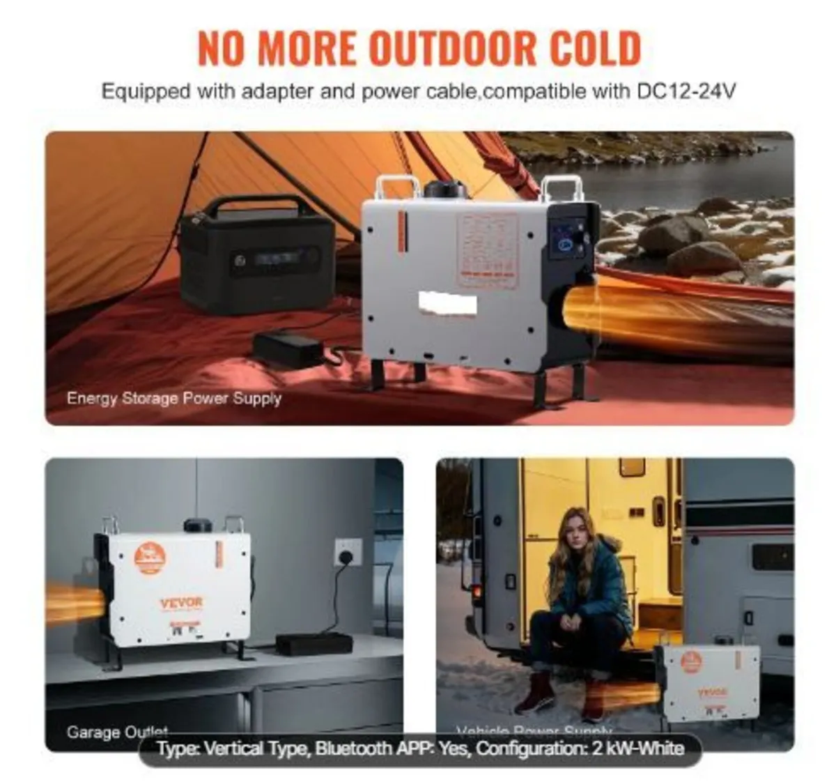 2KW Diesel Heater, 12V/24V - Image 1
