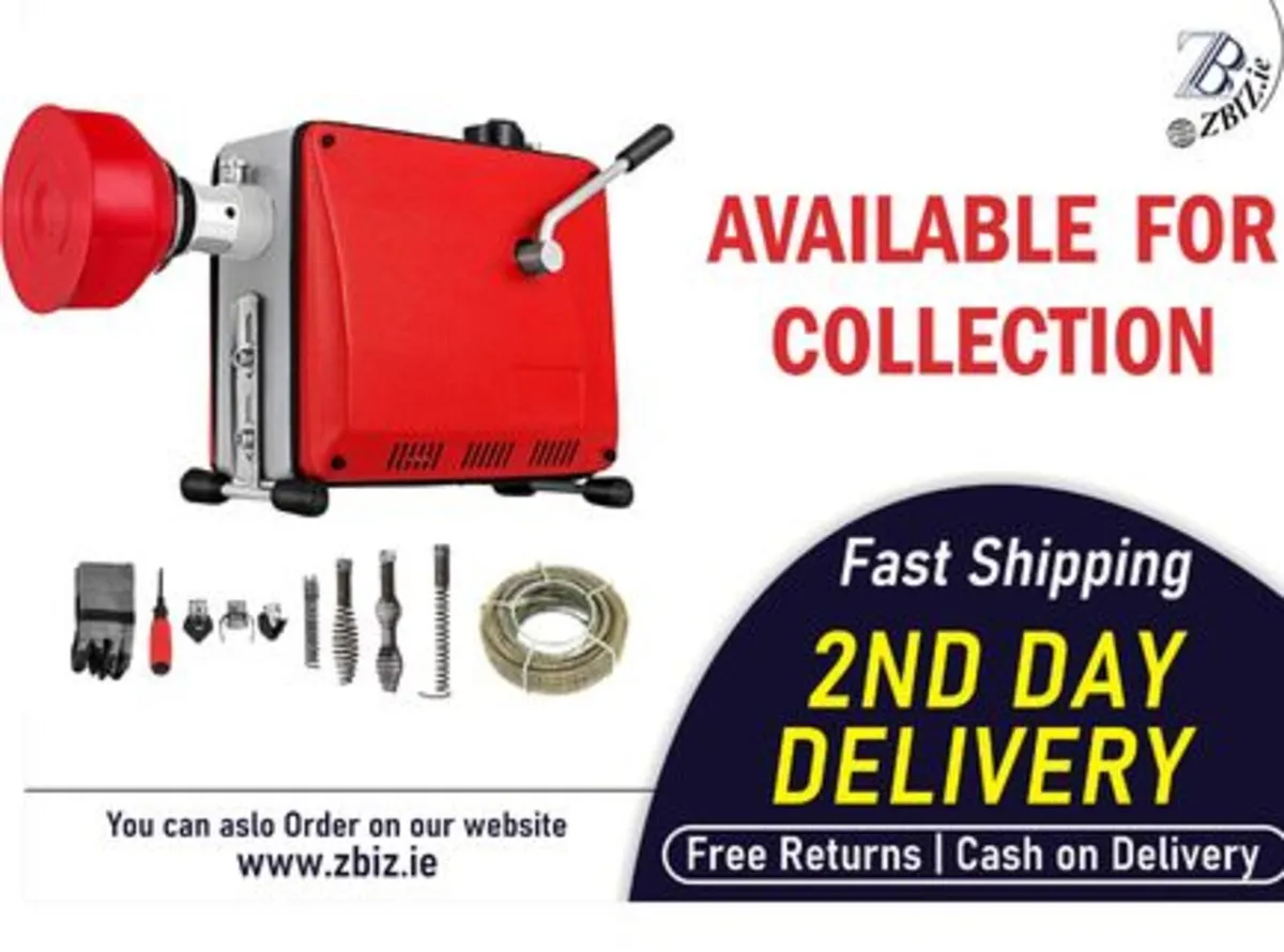 390W Electric Drain Cleaner Pipeline Unblocker - Image 1