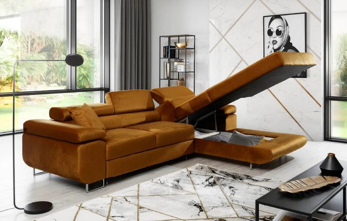 Corner sofa bed AMARANT   Free delivery - Image 1