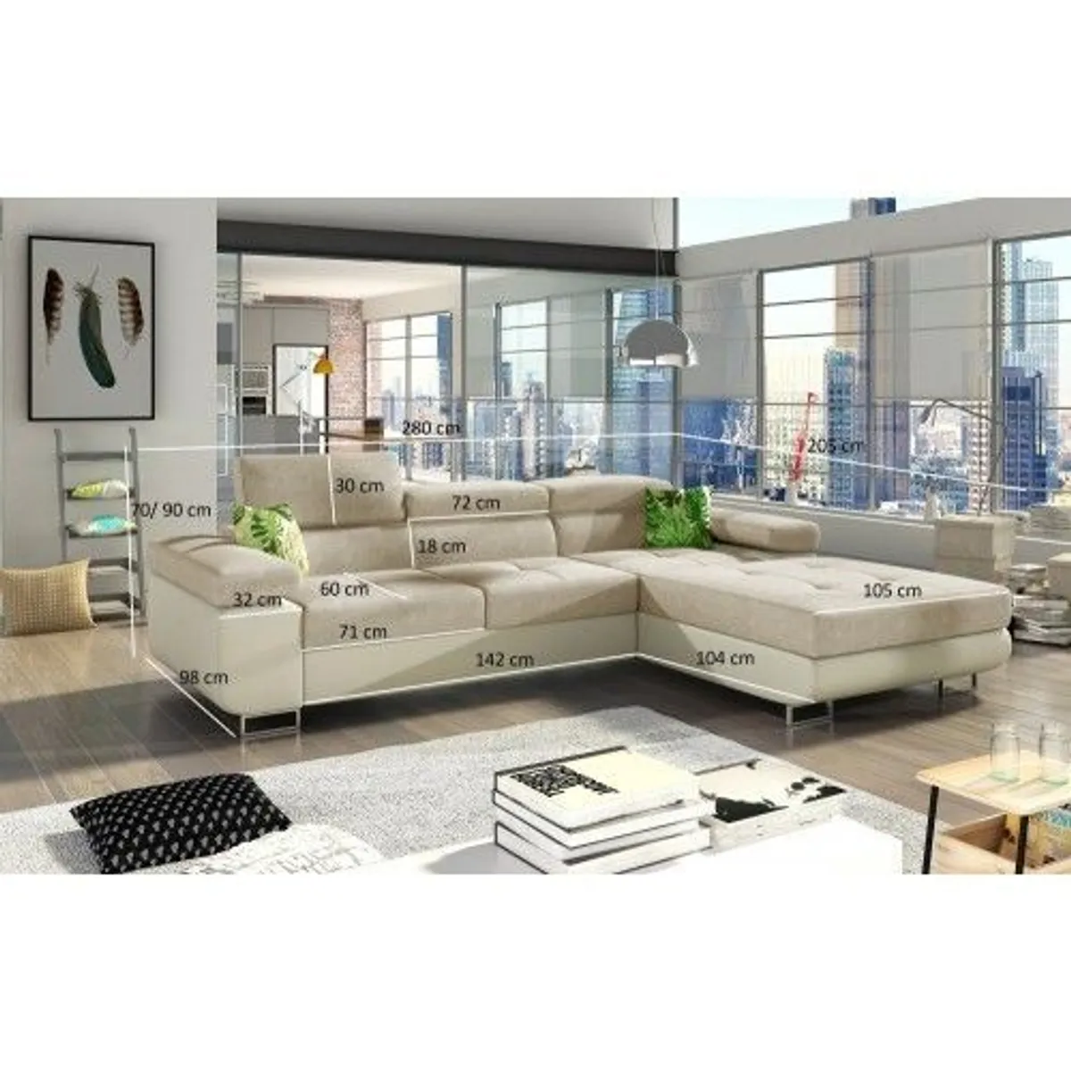 Corner sofa bed AMARANT   Free delivery - Image 4