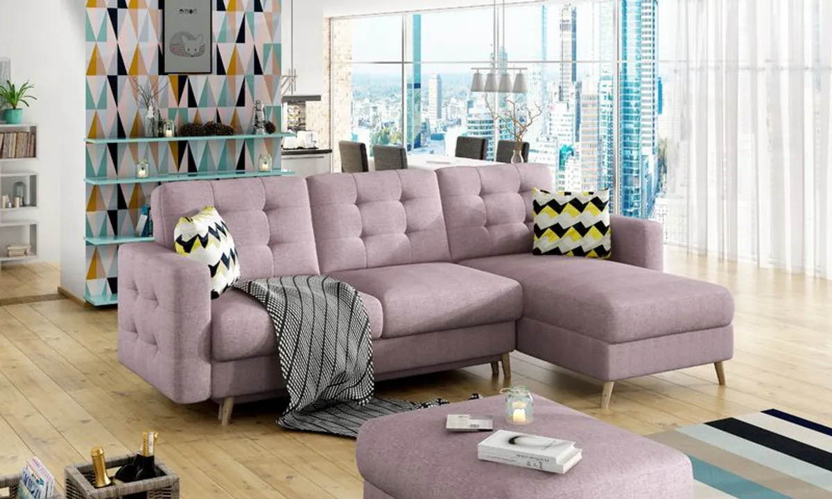 Classic Corner Sofa Bed CORTEZ L  FREE DELIVERY - Image 1