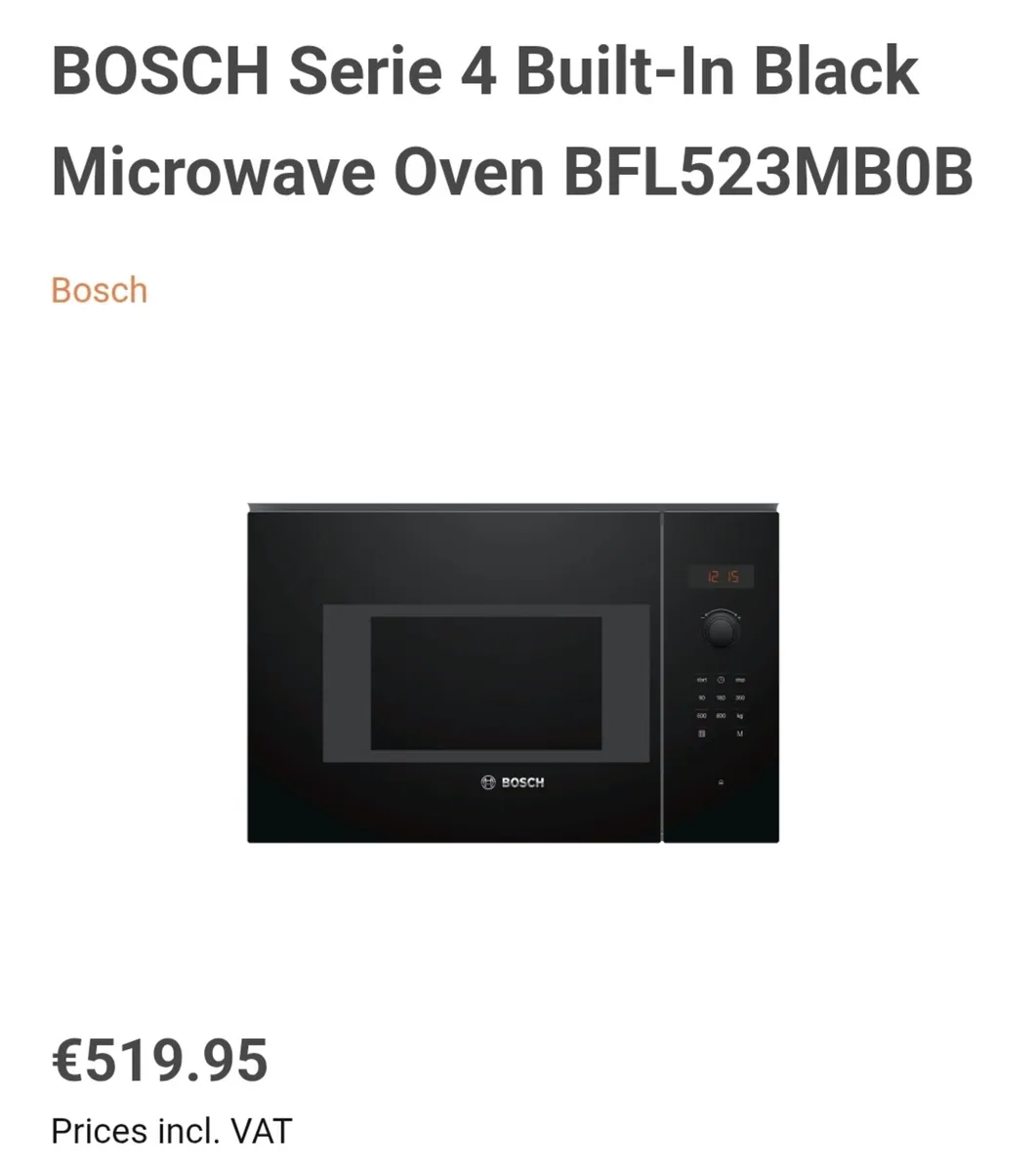 Brand New Bosch Serie 4 Built-In Microwave Oven - Image 1