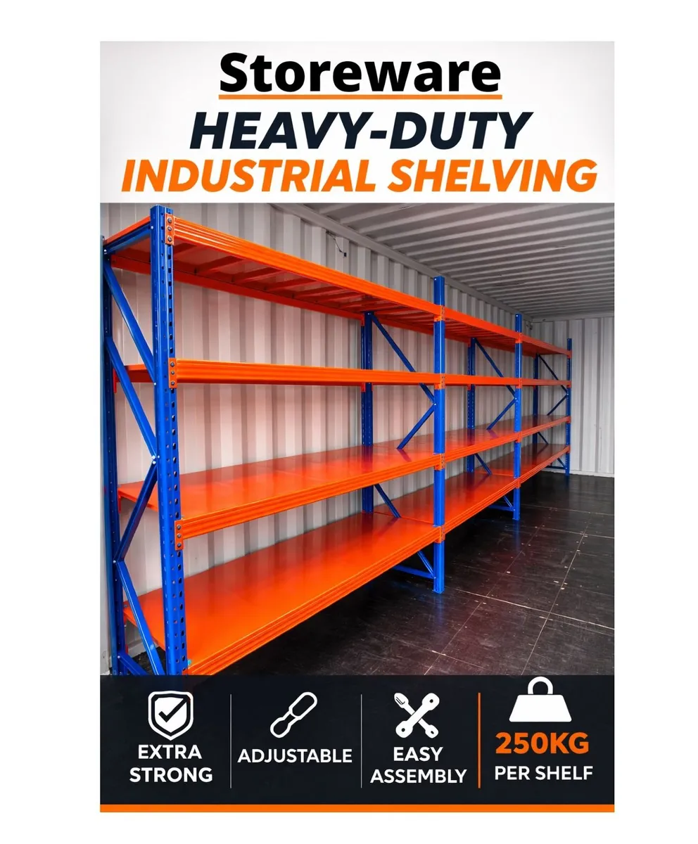 4 Tier Industrial Metal Longspan Shelving Racking - Image 2