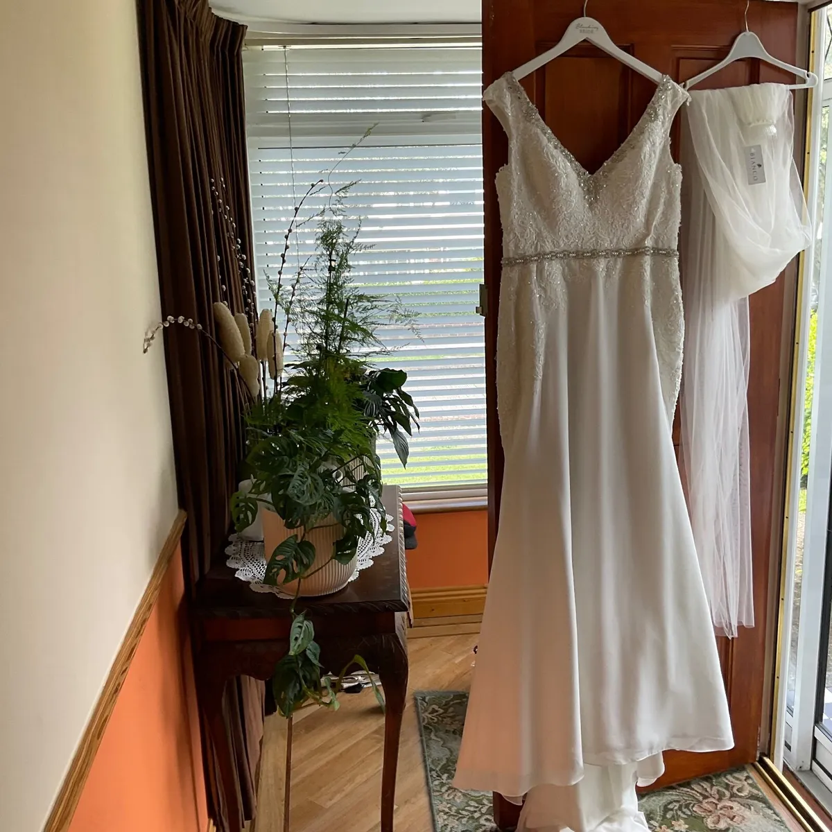 Wedding Dress & Veil - Image 1