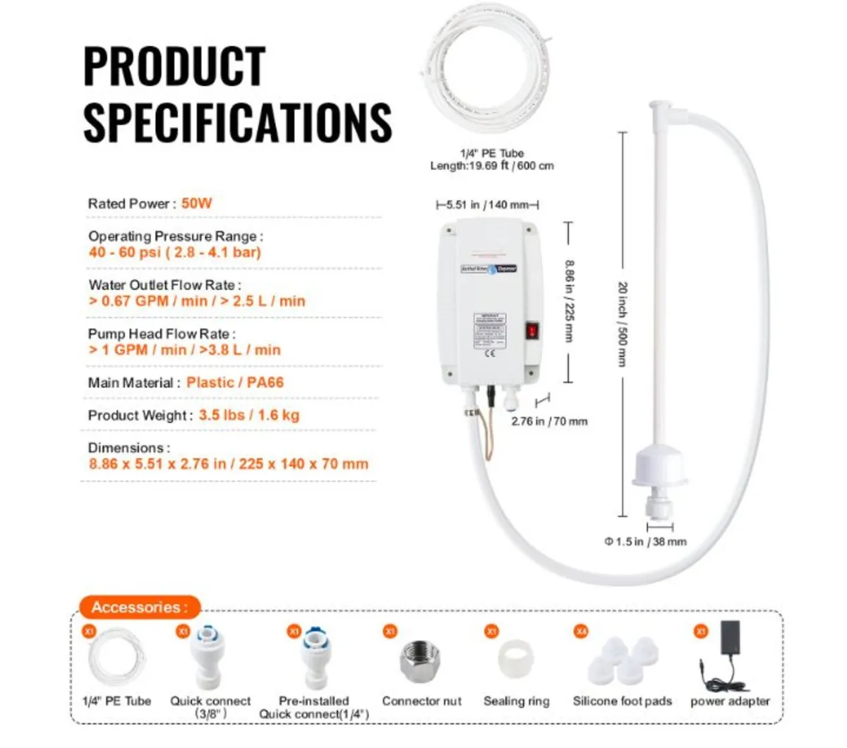 1 Gallon Water Dispenser Pump 40psi Coffee Maker - Image 3